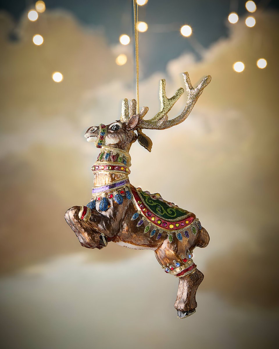 Dash Reindeer Swarovski Crystal Ornament